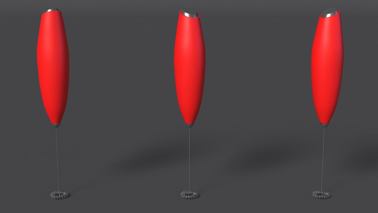 3D Red Milk Frother with Holder model