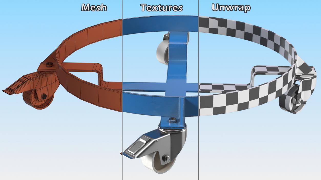 3D Heavy Duty Drum Dolly