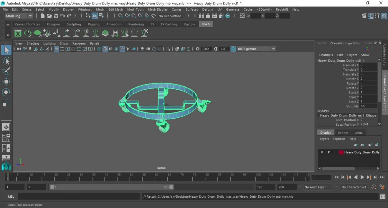 3D Heavy Duty Drum Dolly