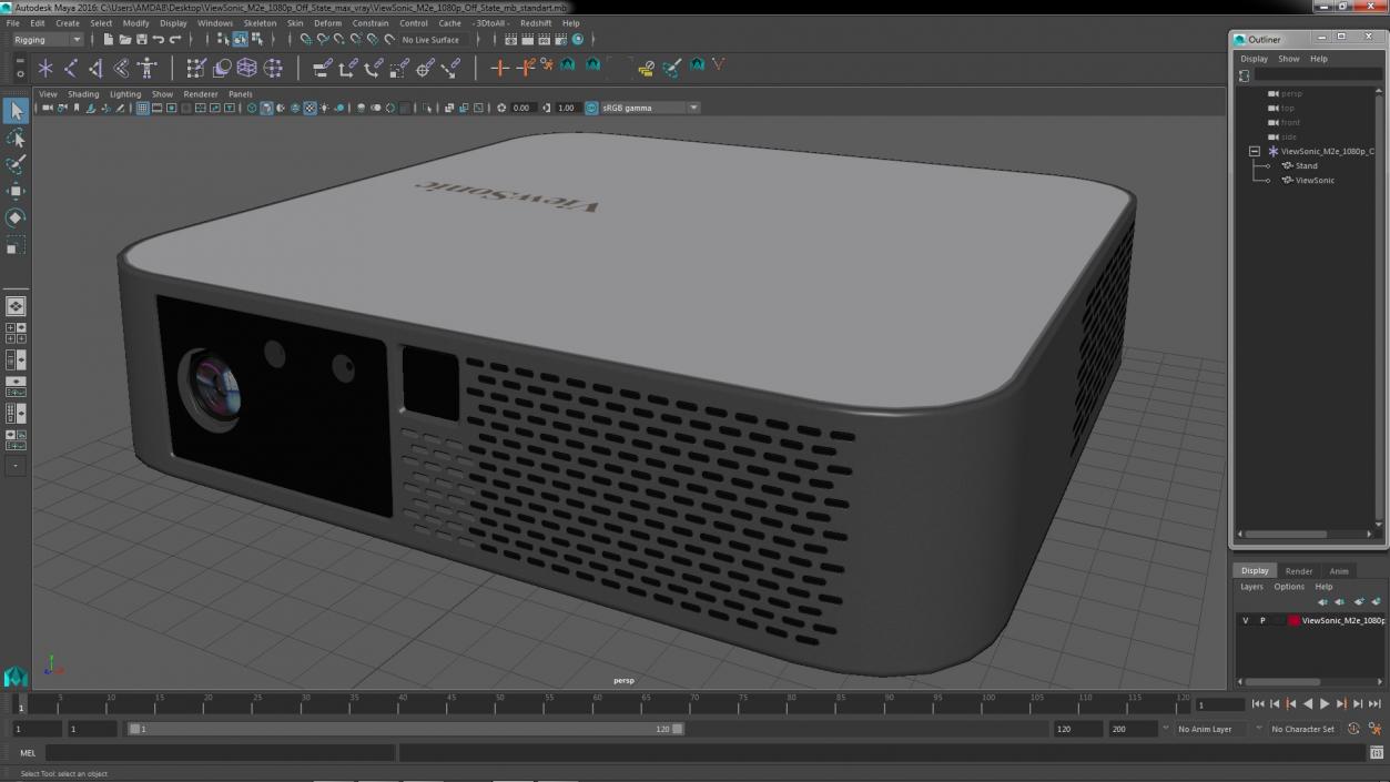 ViewSonic M2e 1080p Off State 3D model