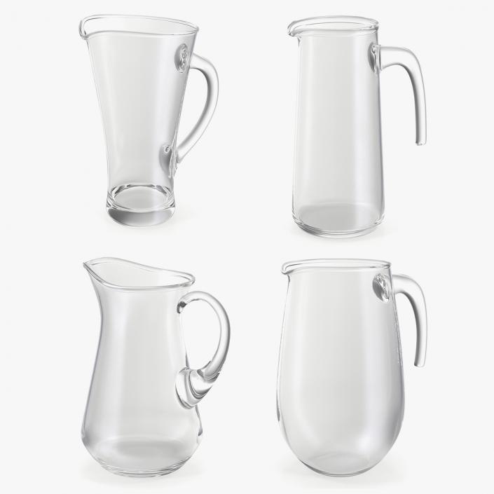 3D Glass Jugs Collection 2 model