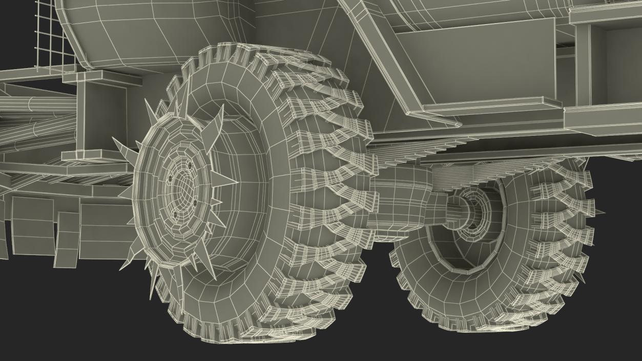 3D Apocalyptic Truck Rigged for Cinema 4D model