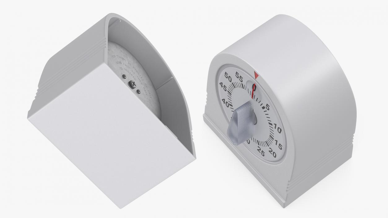 Classic Mechanical Kitchen Timer Rigged 3D model