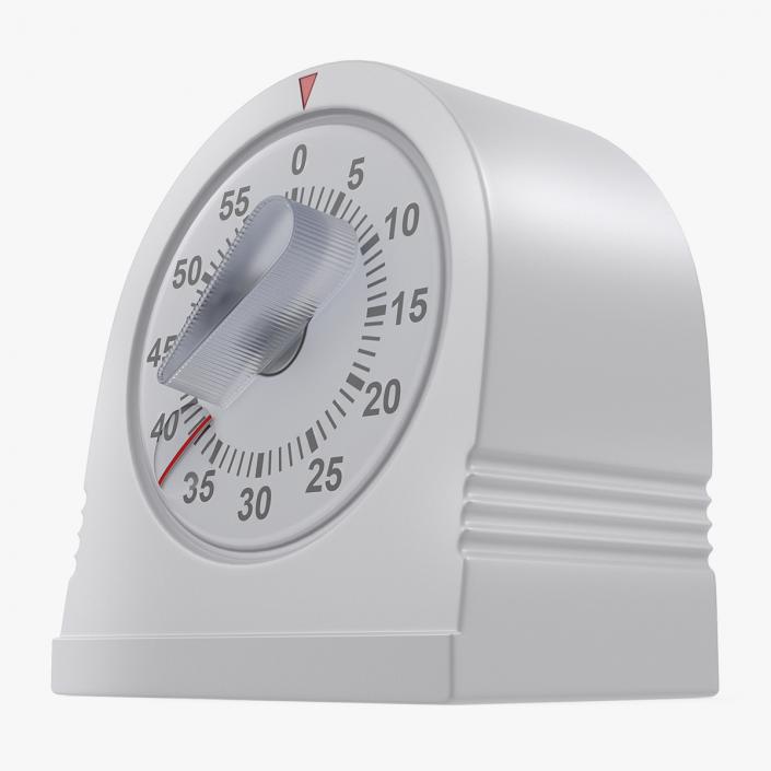 Classic Mechanical Kitchen Timer Rigged 3D model