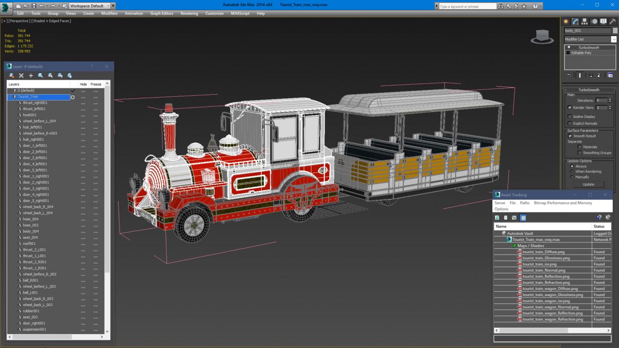 3D Tourist Train model