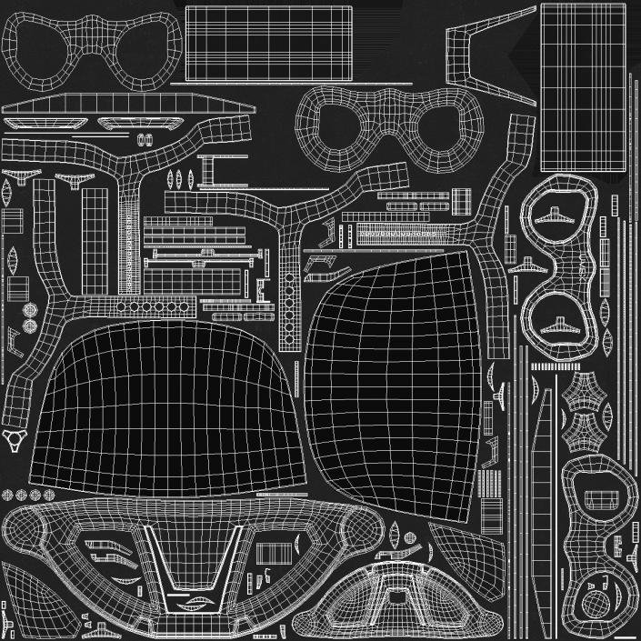 Uvex Turboshield Face Shield Dark Visor 3D model