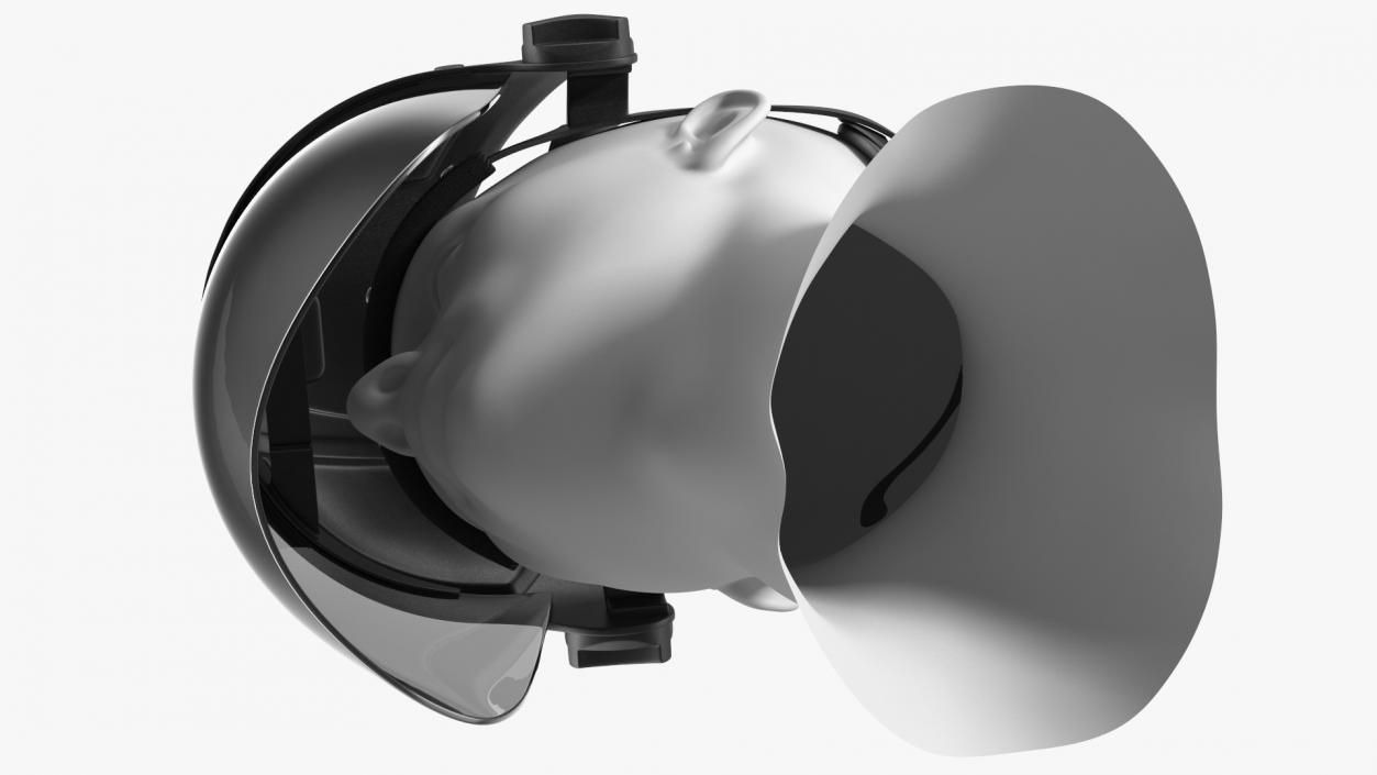 Uvex Turboshield Face Shield Dark Visor 3D model