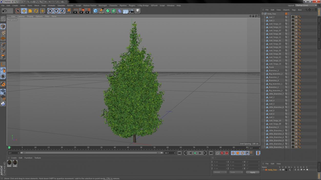 3D model Holly Tree