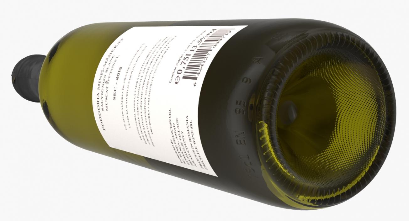 White Wine Bottle 3D