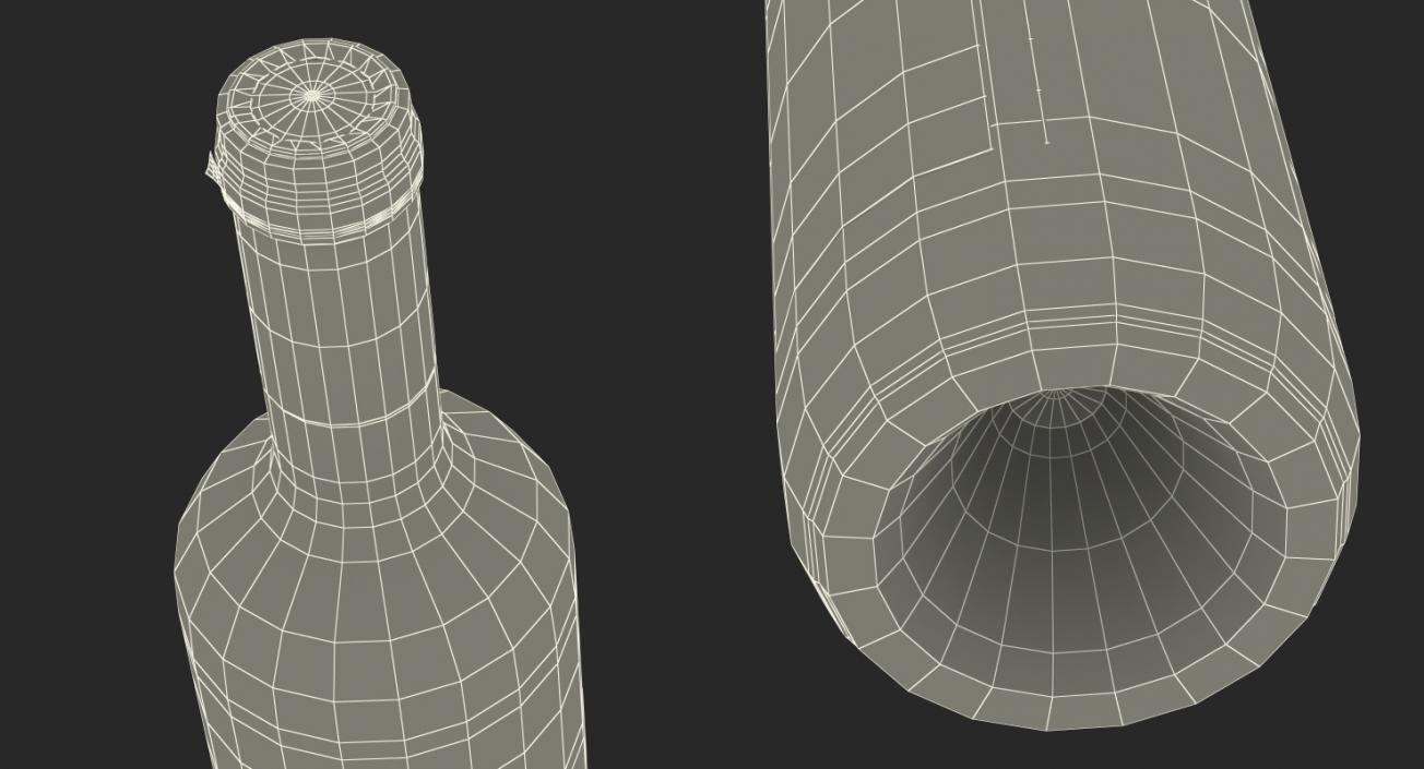 White Wine Bottle 3D