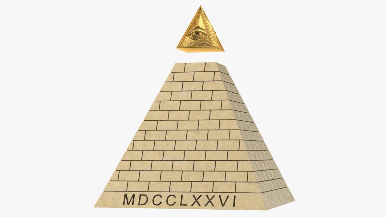 Illuminati Pyramid Stone 3D model