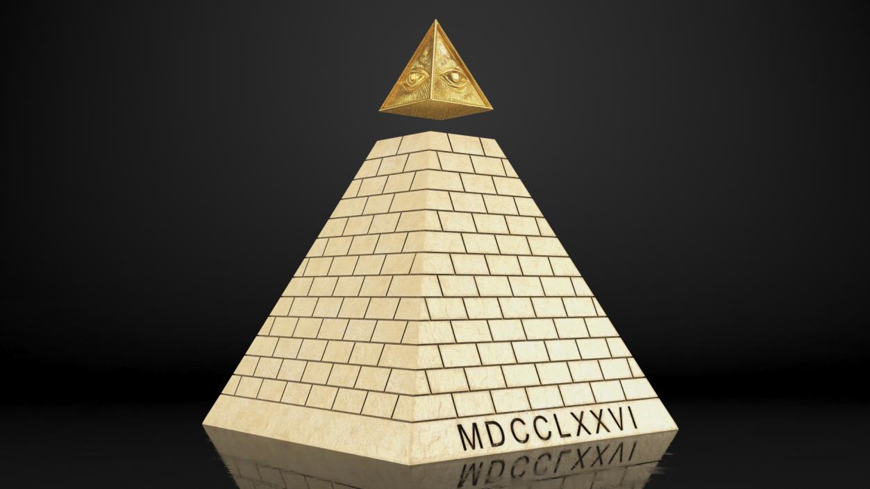 Illuminati Pyramid Stone 3D model