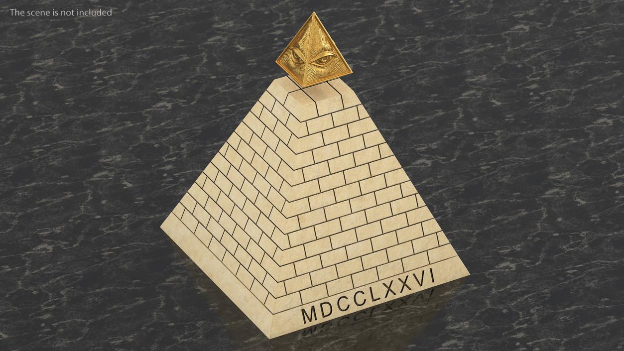 Illuminati Pyramid Stone 3D model