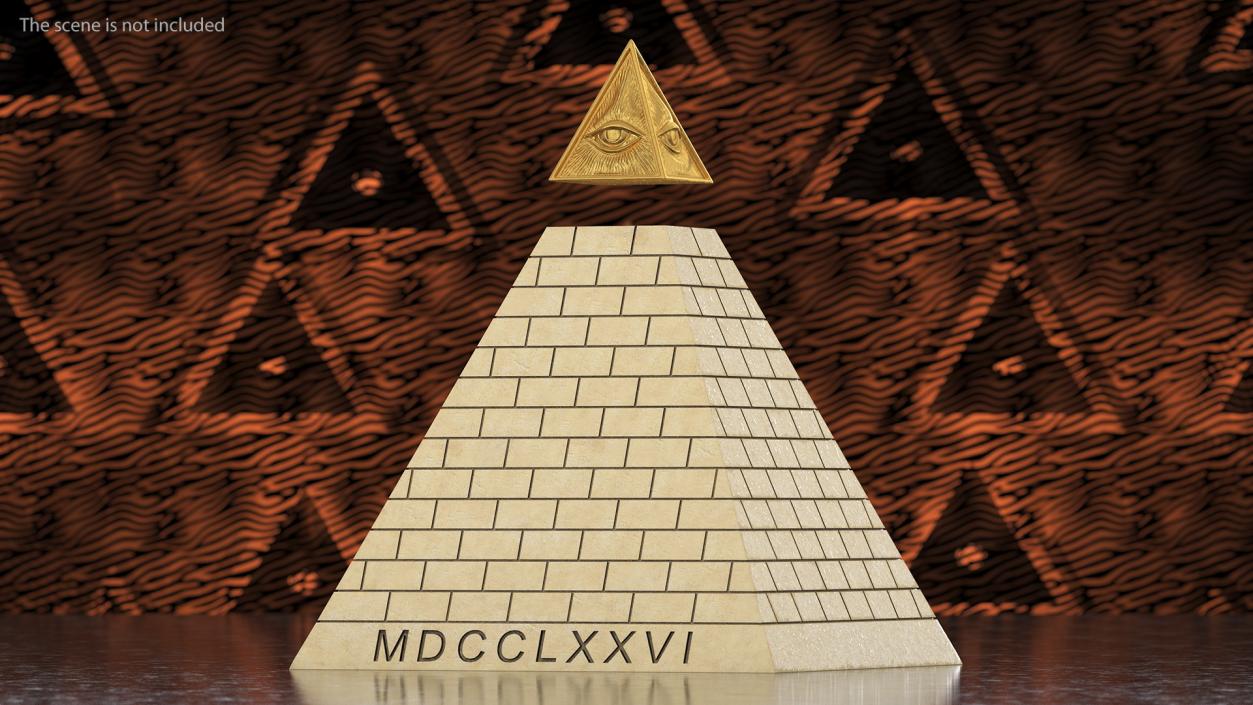 Illuminati Pyramid Stone 3D model