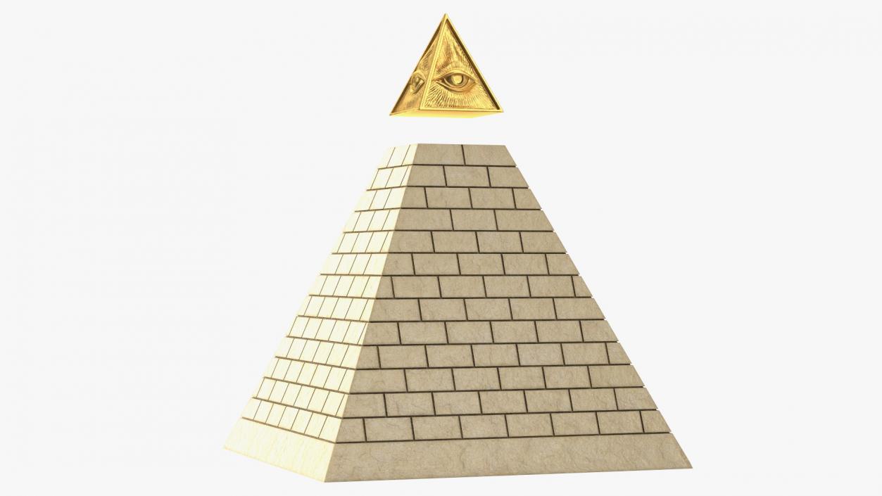 Illuminati Pyramid Stone 3D model