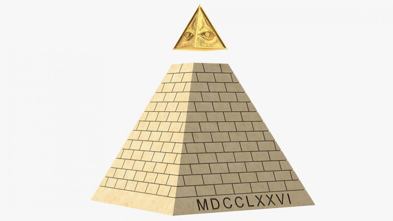 Illuminati Pyramid Stone 3D model