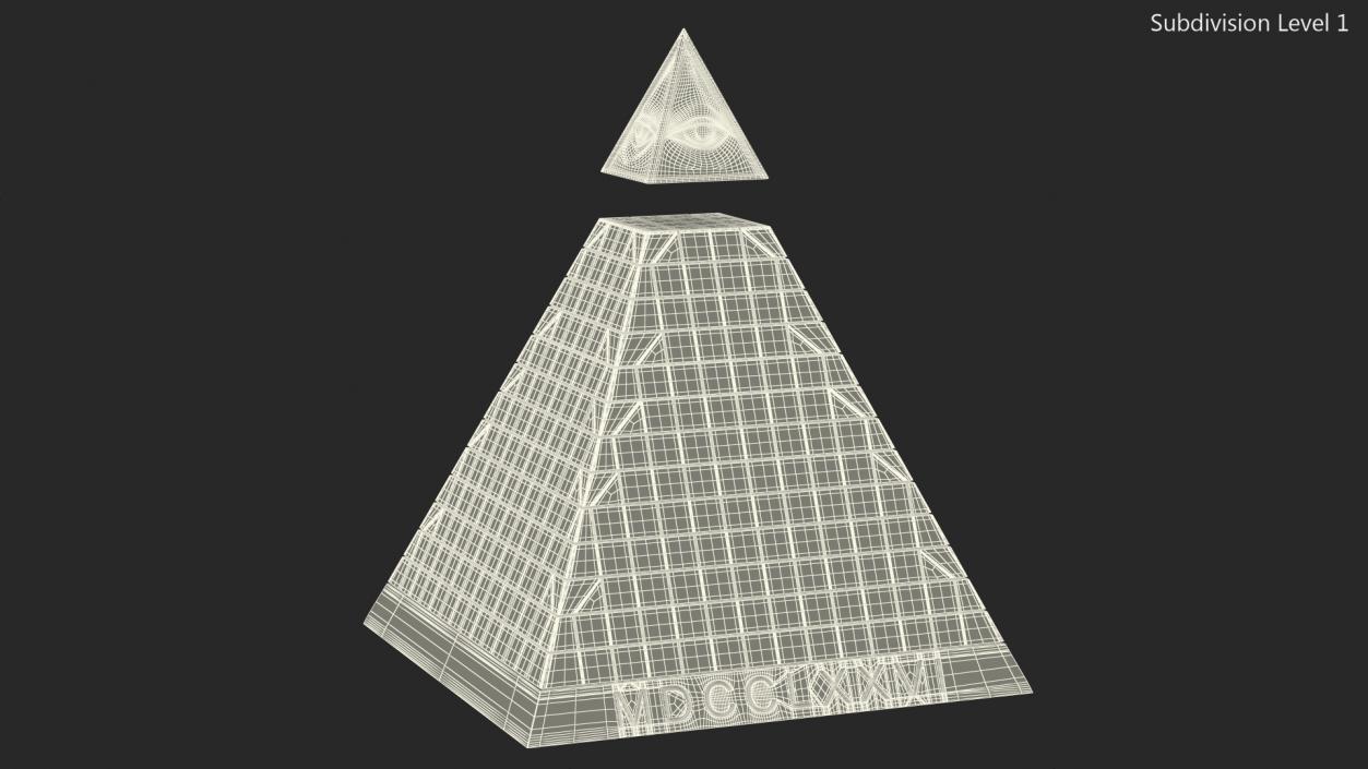 Illuminati Pyramid Stone 3D model