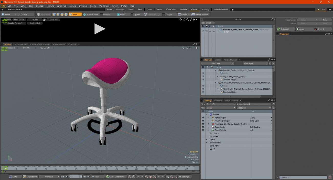 Planmeca Olo Dental Saddle Stool 3D