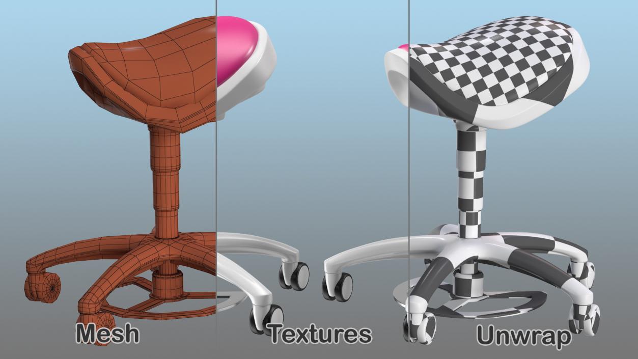 Planmeca Olo Dental Saddle Stool 3D