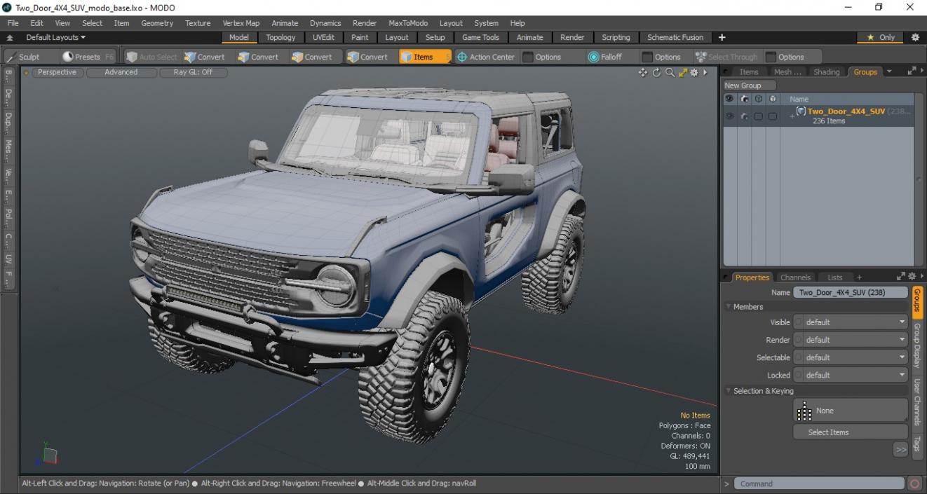 3D Two Door 4X4 SUV