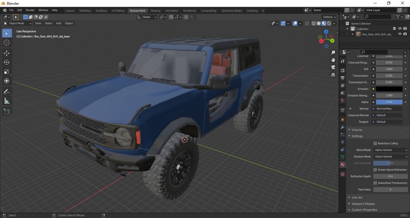 3D Two Door 4X4 SUV