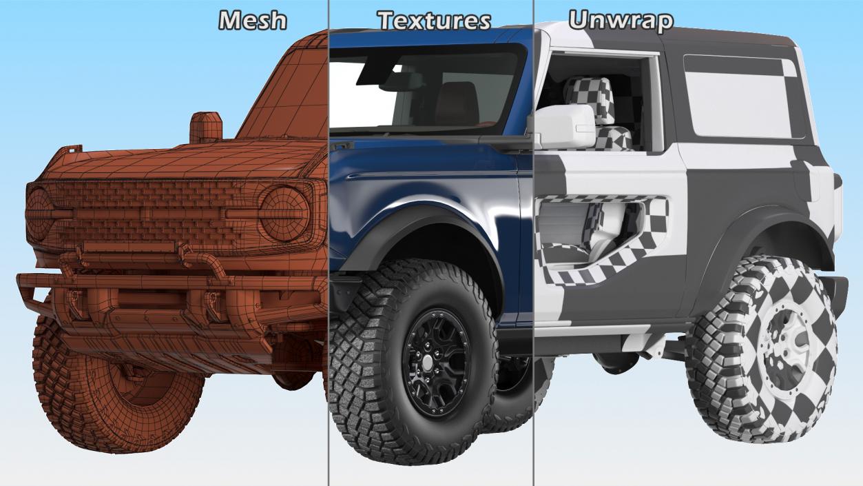 3D Two Door 4X4 SUV