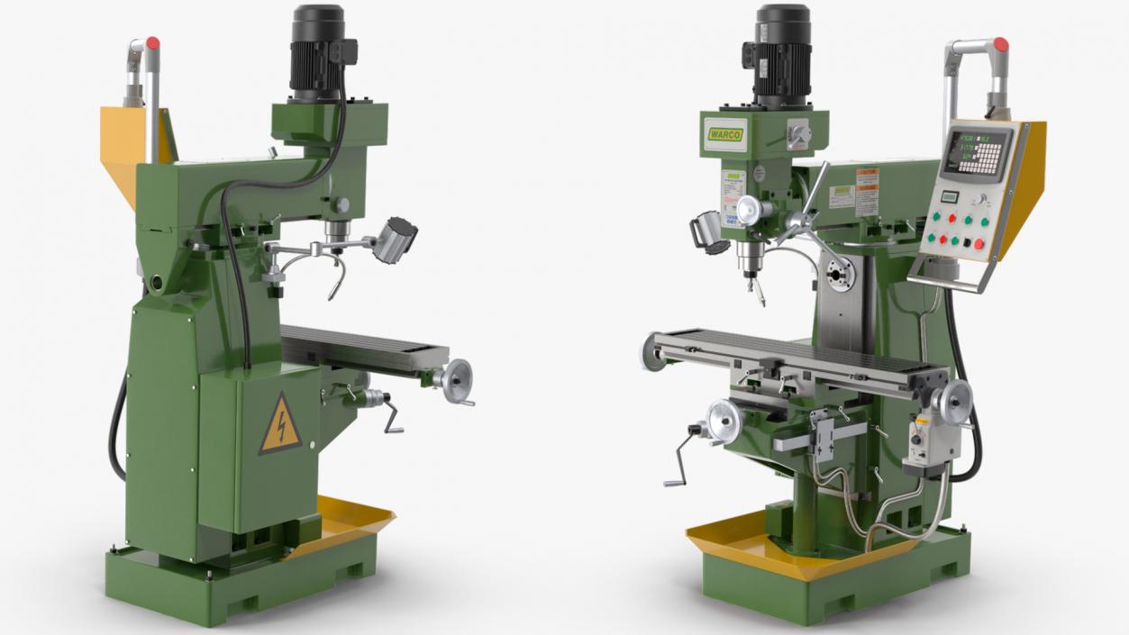 3D WM-50 Milling Machine Rigged model