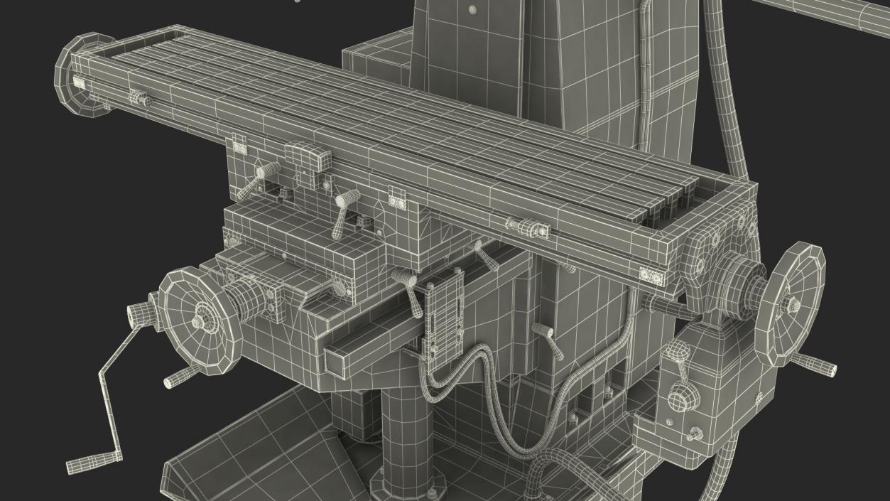 3D WM-50 Milling Machine Rigged model