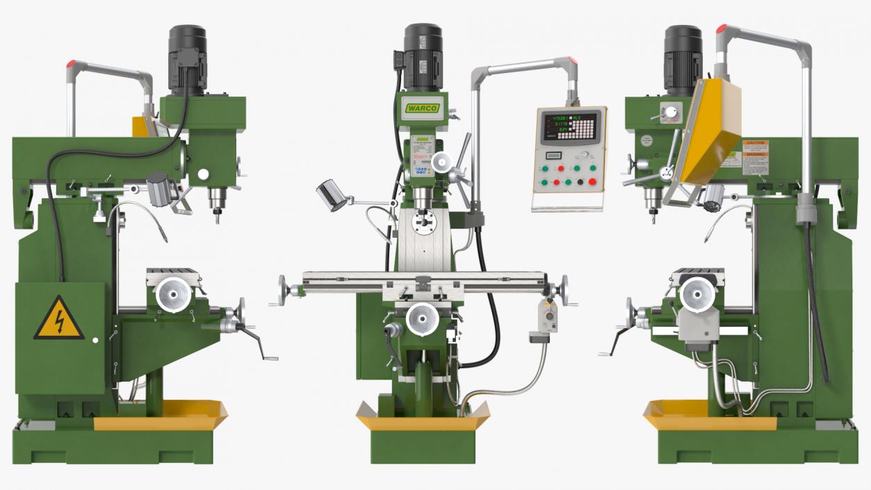 3D WM-50 Milling Machine Rigged model