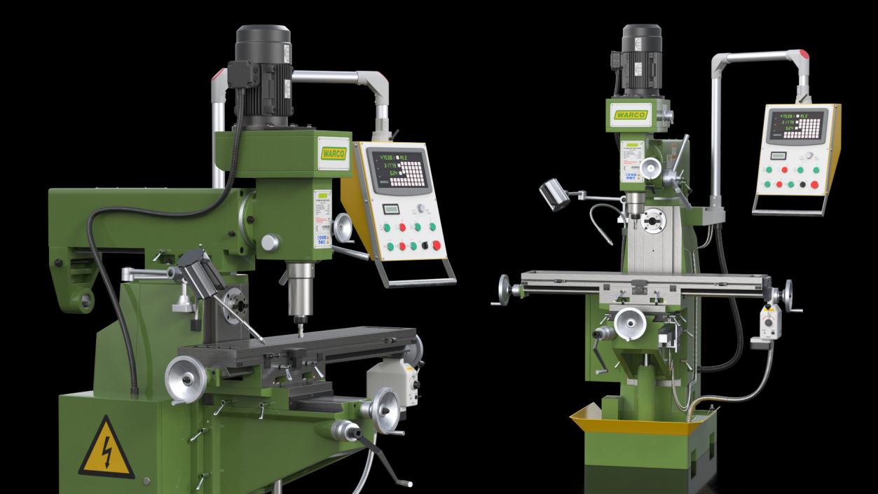 3D WM-50 Milling Machine Rigged model