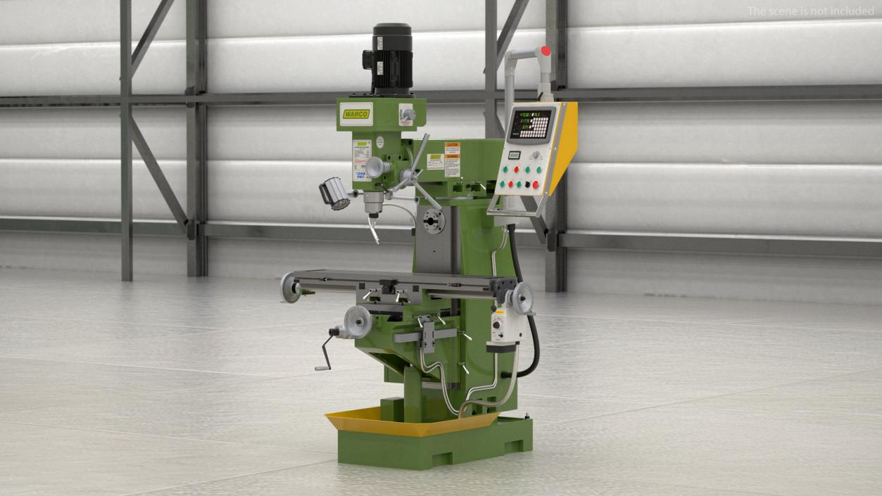 3D WM-50 Milling Machine Rigged model