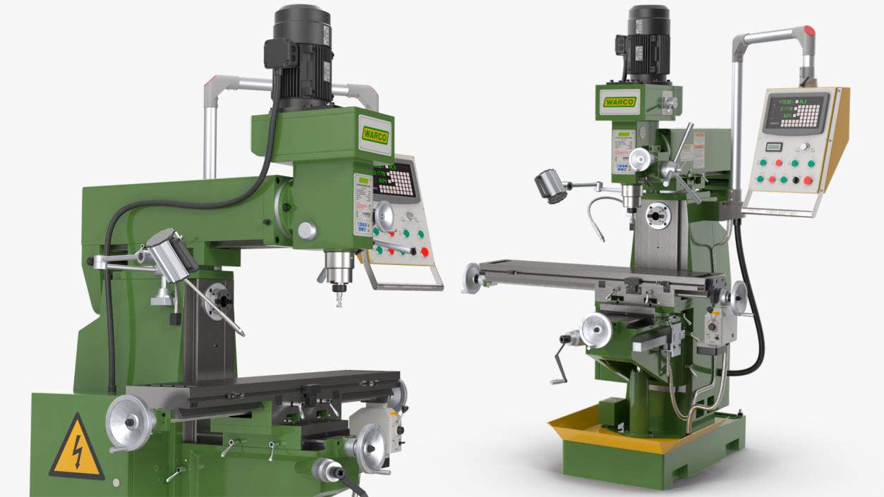 3D WM-50 Milling Machine Rigged model