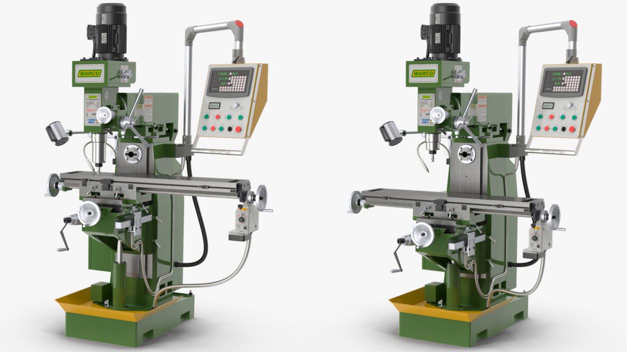 3D WM-50 Milling Machine Rigged model