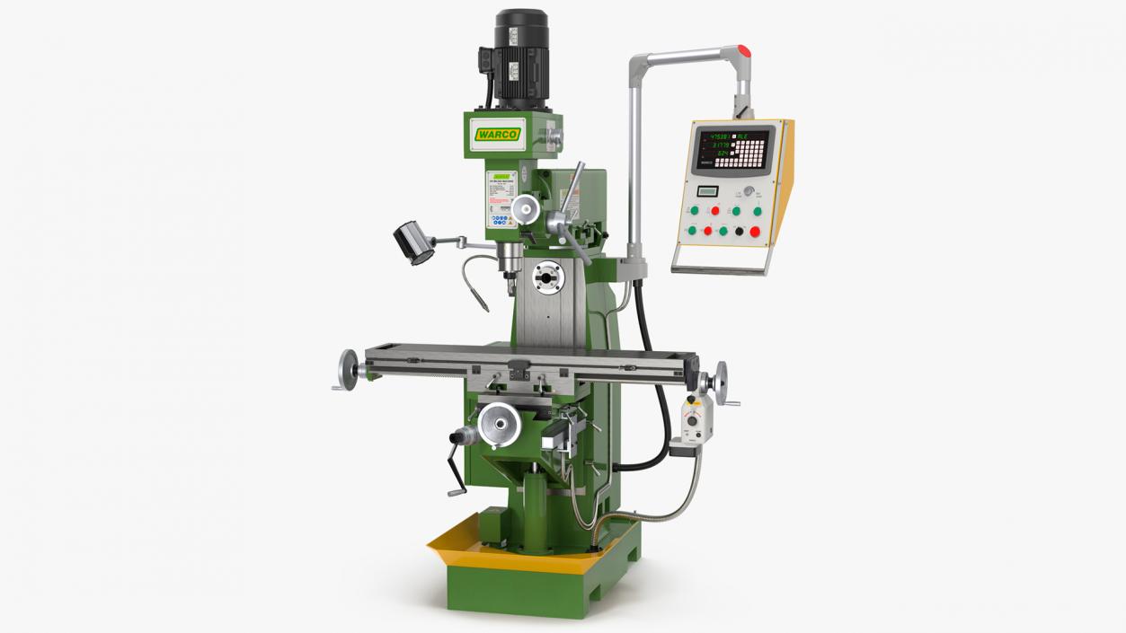 3D WM-50 Milling Machine Rigged model