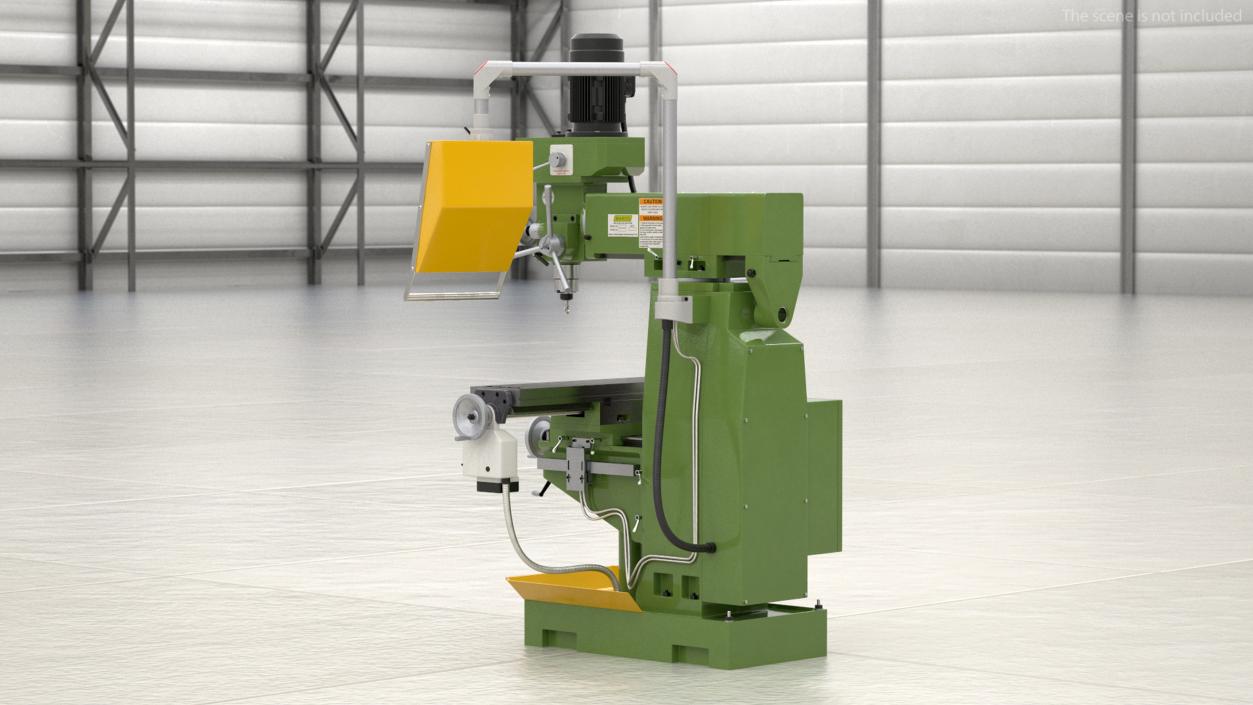 3D WM-50 Milling Machine Rigged model