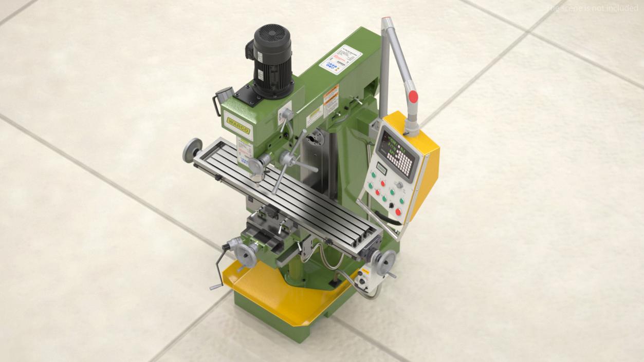 3D WM-50 Milling Machine Rigged model