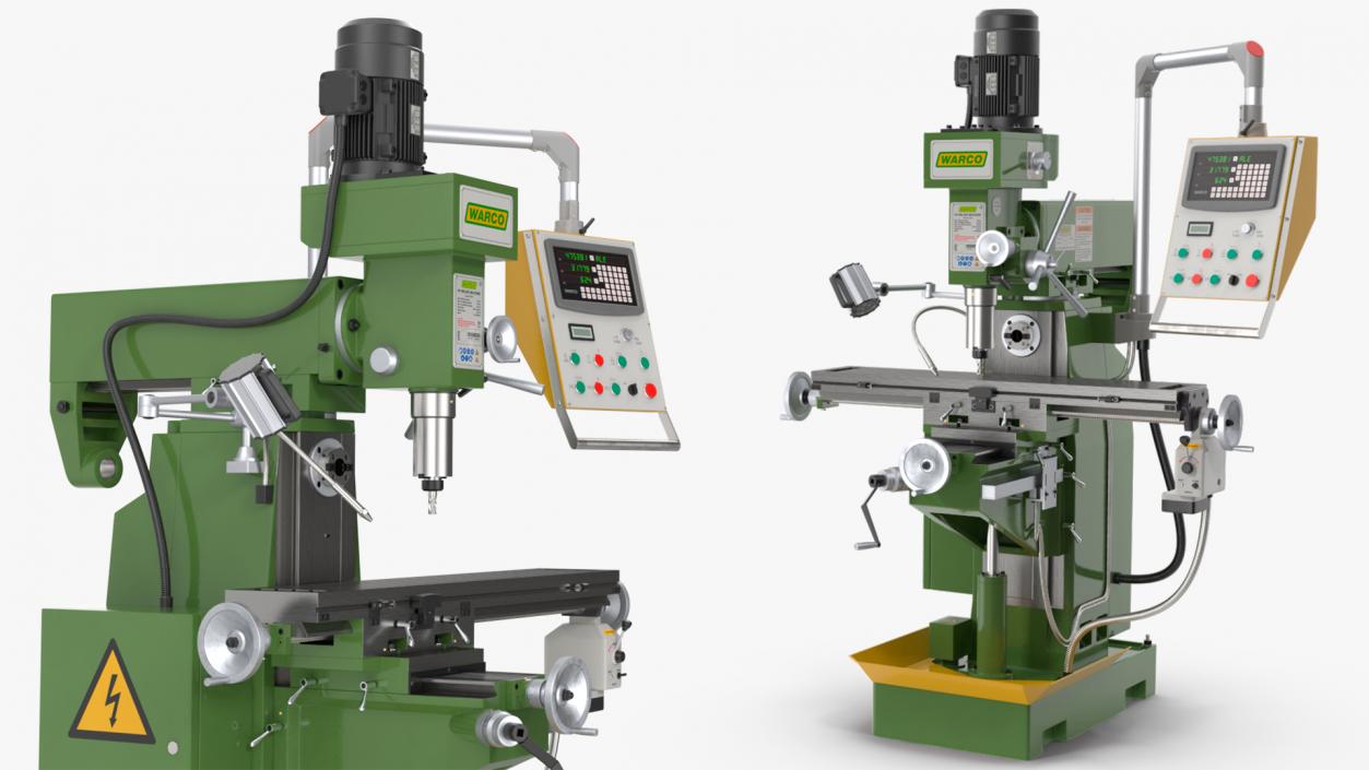 3D WM-50 Milling Machine Rigged model