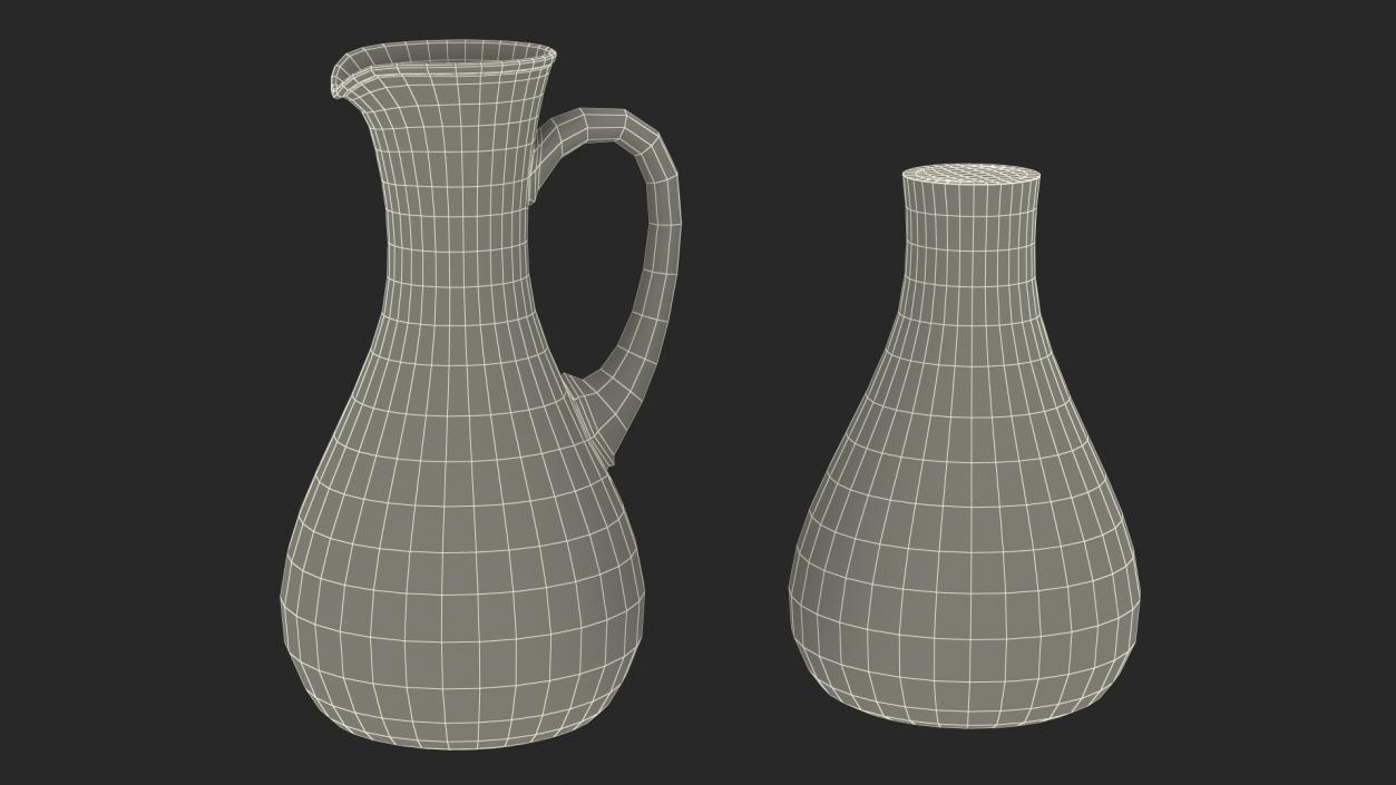 Glass Jug Narrow Neck With Water 3D