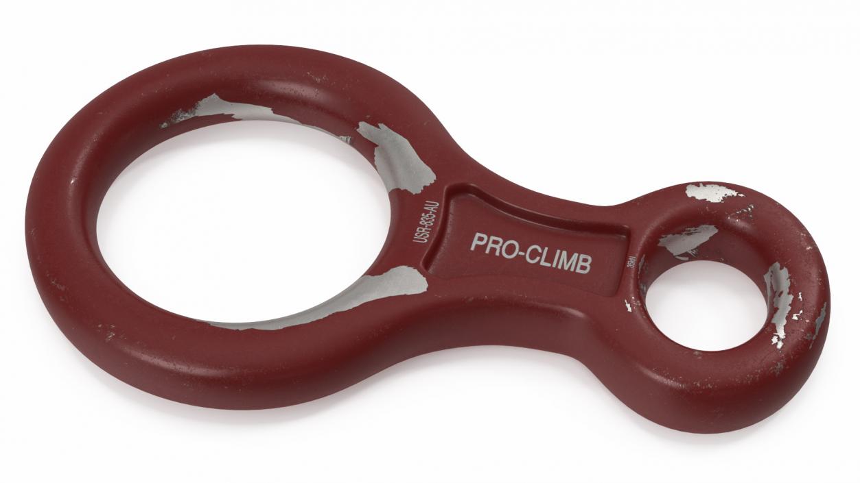 Descender Figure Eight Pro-Climb Red Damaged 3D model