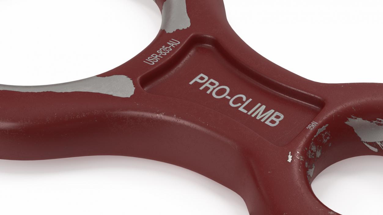 Descender Figure Eight Pro-Climb Red Damaged 3D model