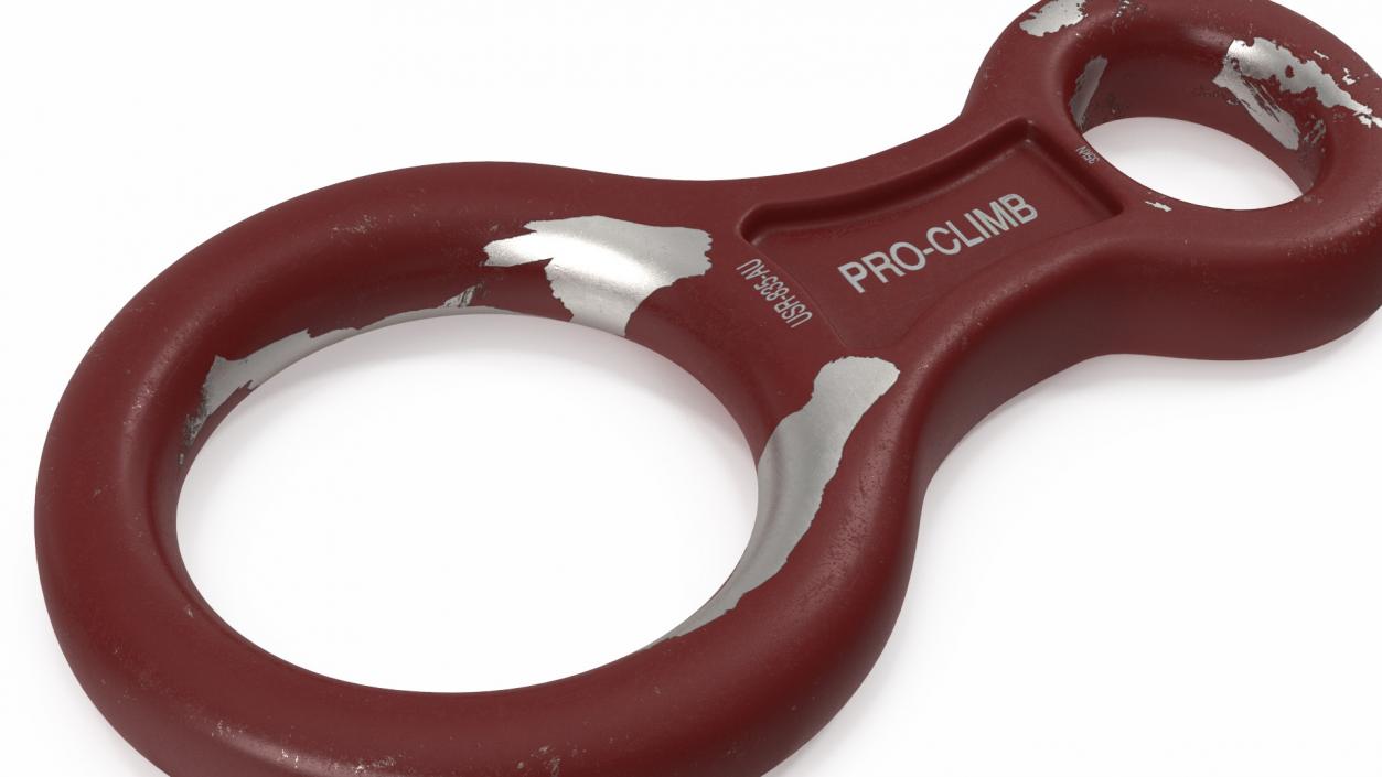 Descender Figure Eight Pro-Climb Red Damaged 3D model