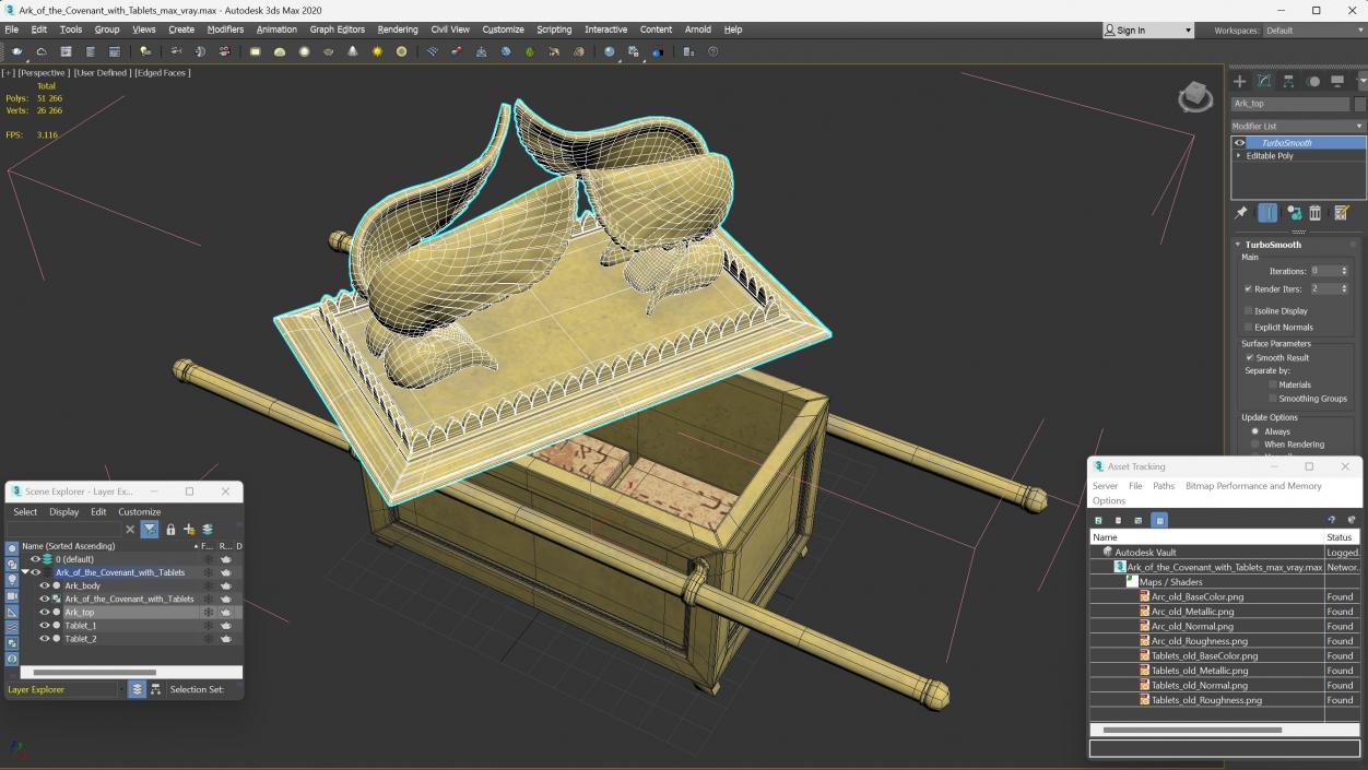 Ark of the Covenant with Tablets 3D