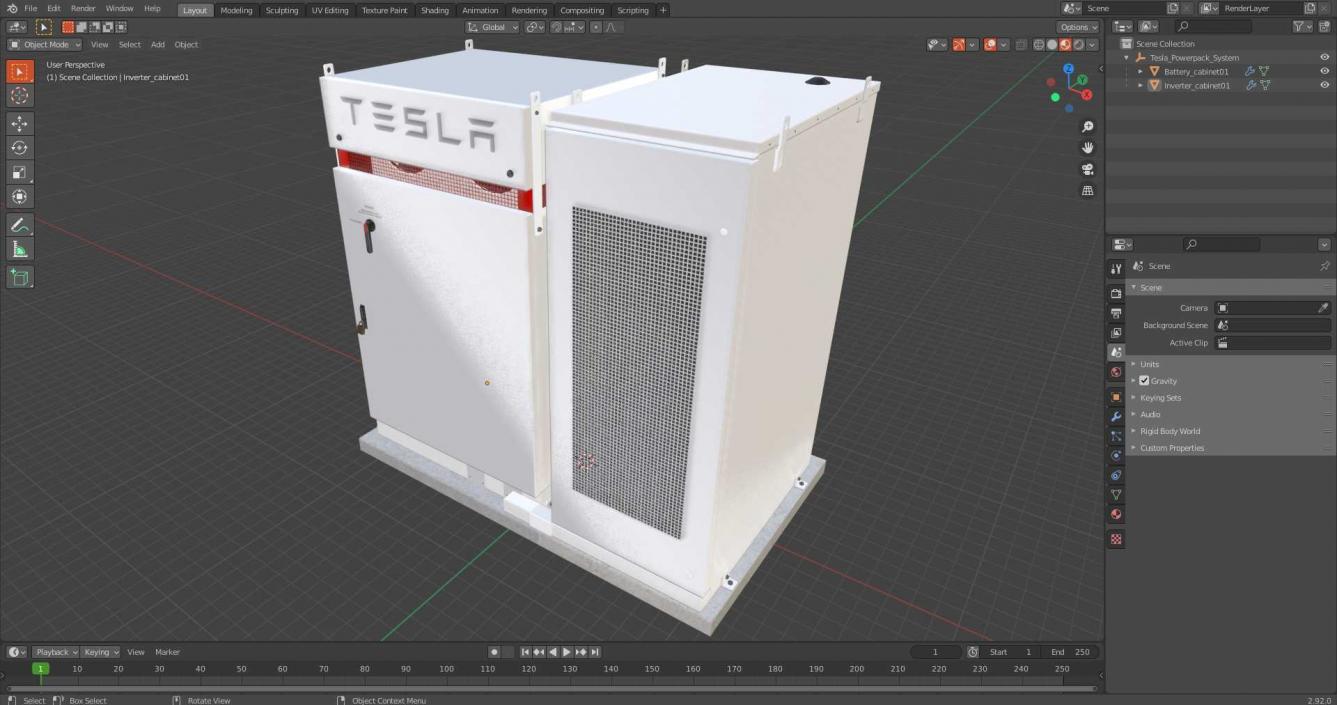 Tesla Powerpack System 3D