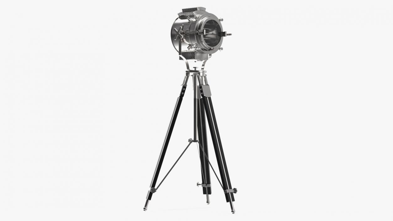 Theater Nautical Lamp Black Tripod 3D model