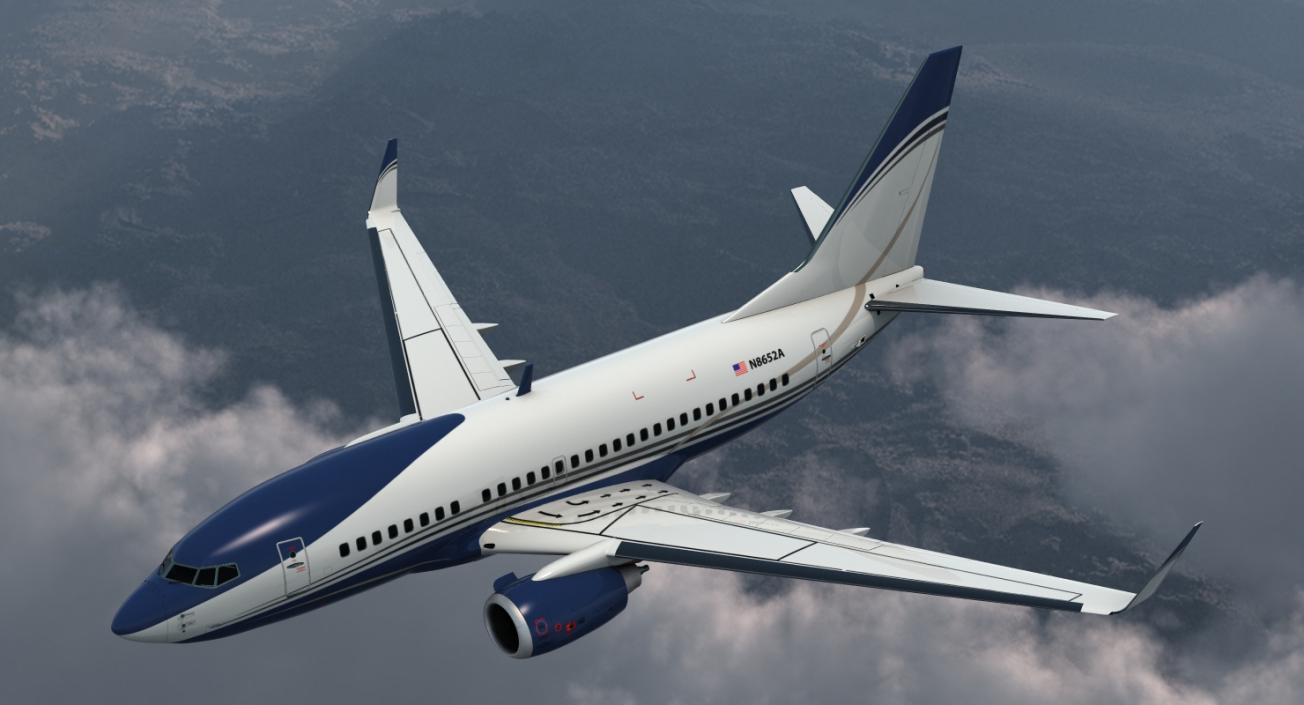 3D Boeing 737-600 with Interior Generic Rigged model