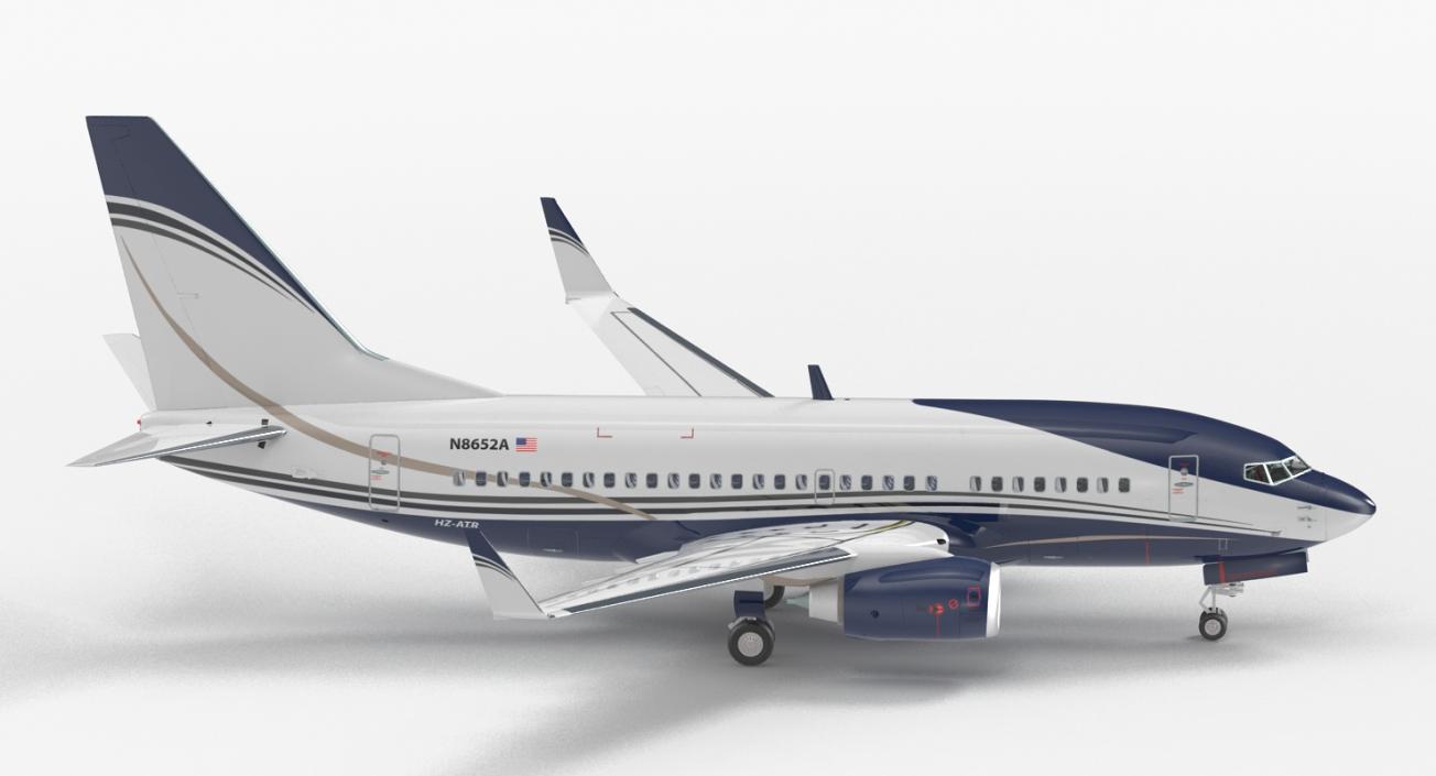 3D Boeing 737-600 with Interior Generic Rigged model