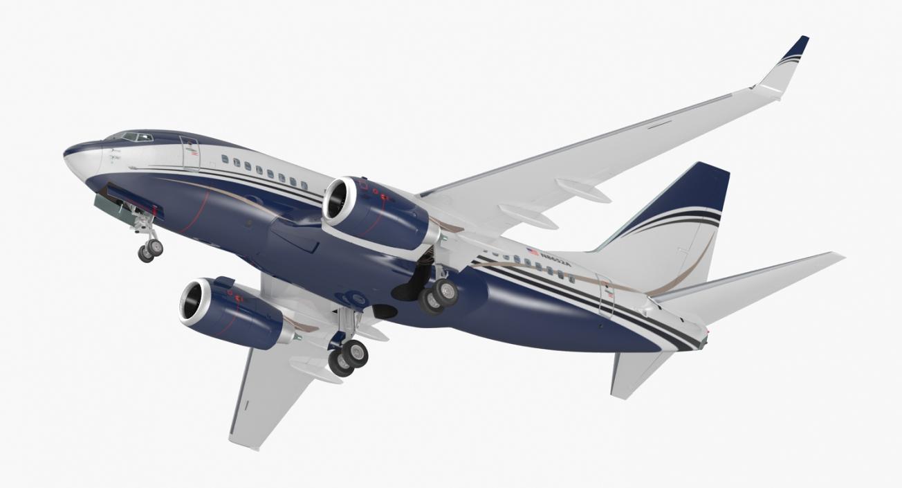 3D Boeing 737-600 with Interior Generic Rigged model