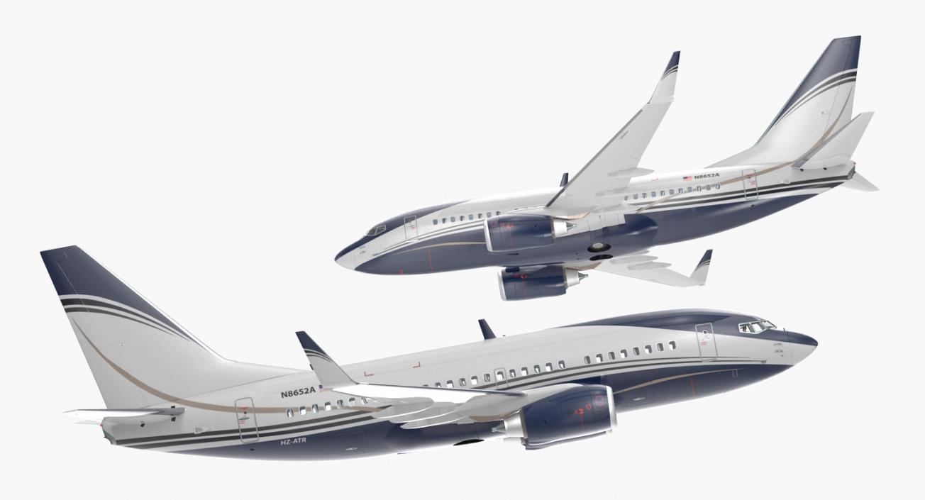 3D Boeing 737-600 with Interior Generic Rigged model