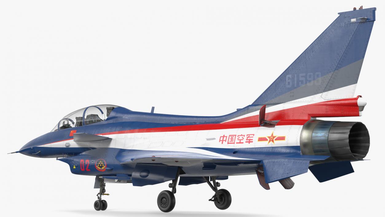 3D Chengdu J10 S Aerobatic Team Tandem Seated Jet