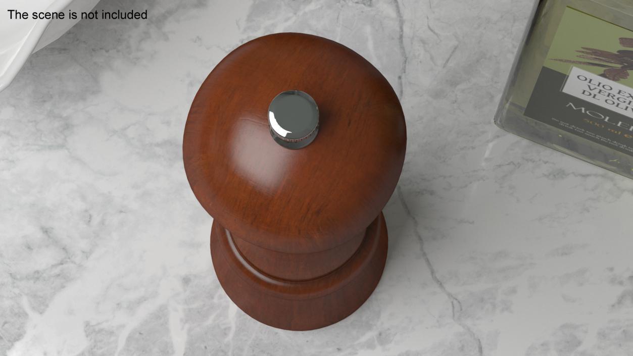 Wooden Salt and Pepper Mill 3D